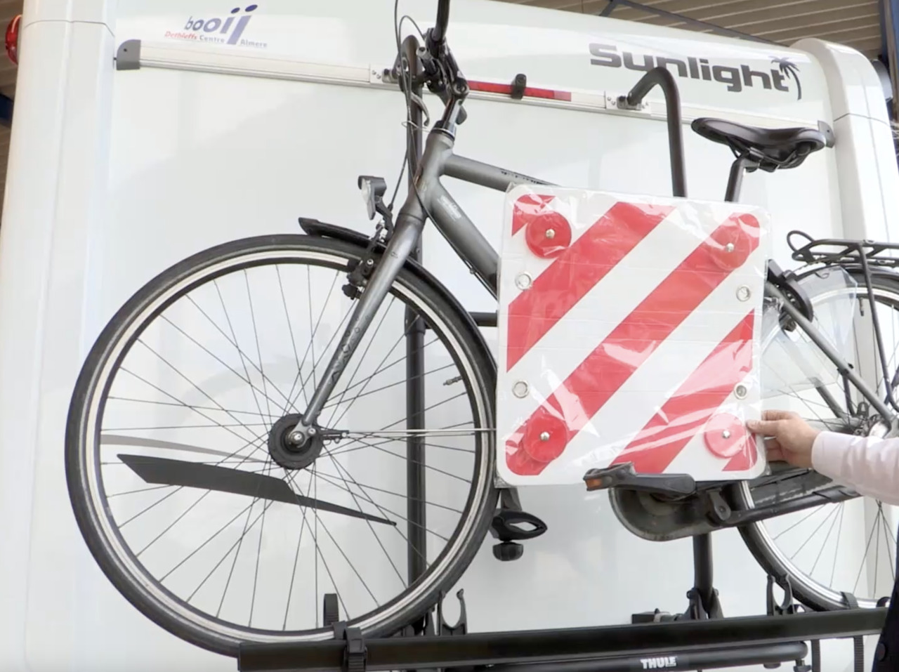 signaleringsbord camper fietsendrager