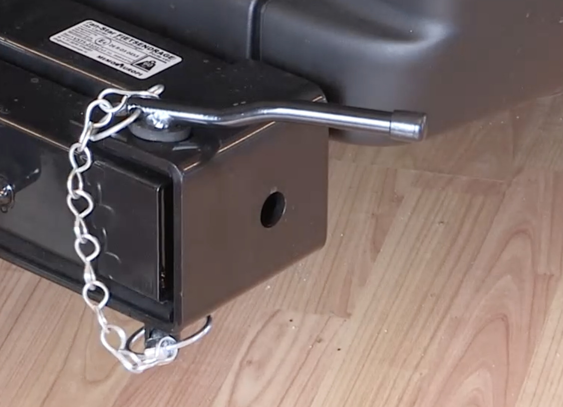 vergrendeling buscamper fietsendrager