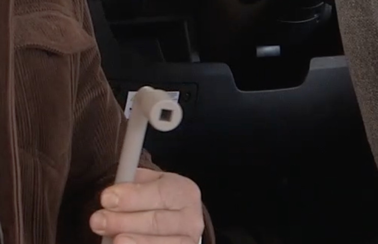 afvalwatertank sleuten van de camper