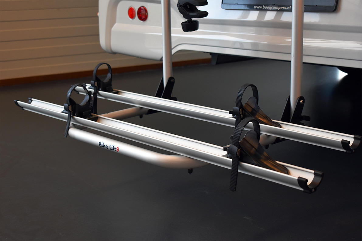 elektrische fietsendrager op camper
