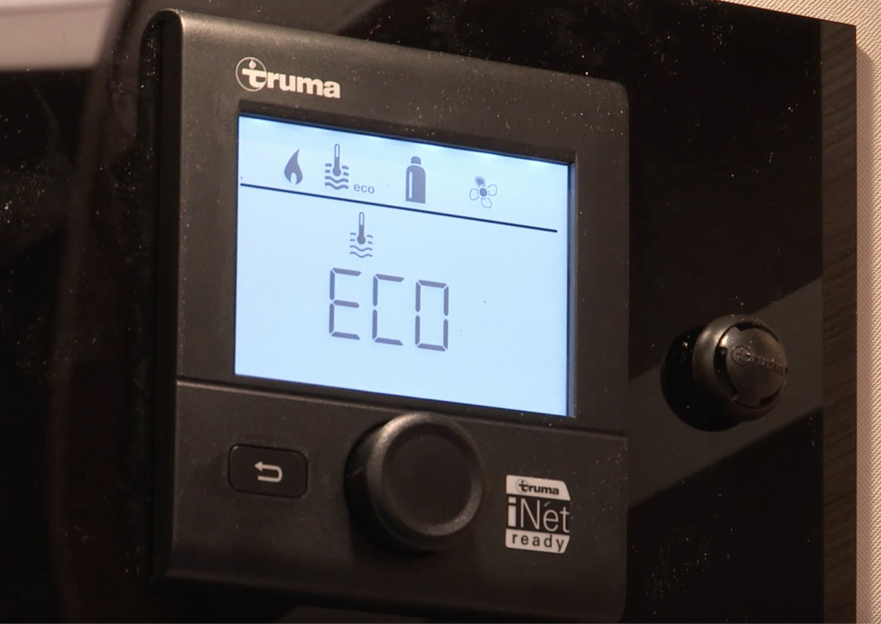 Truma digitaal bedieningspaneel boiler instelling