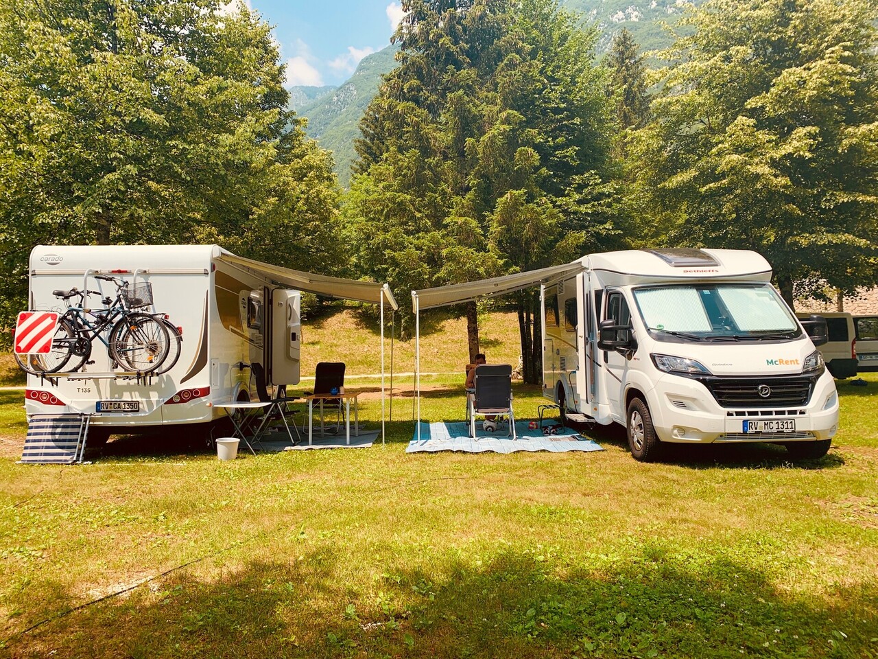 Camper accessoires luifel en fietsendrager camper