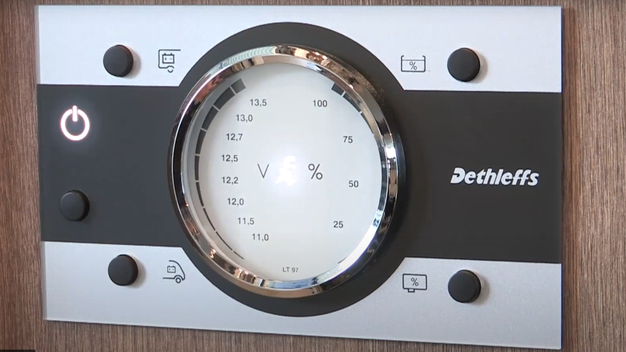 Bedieningspaneel in de camper