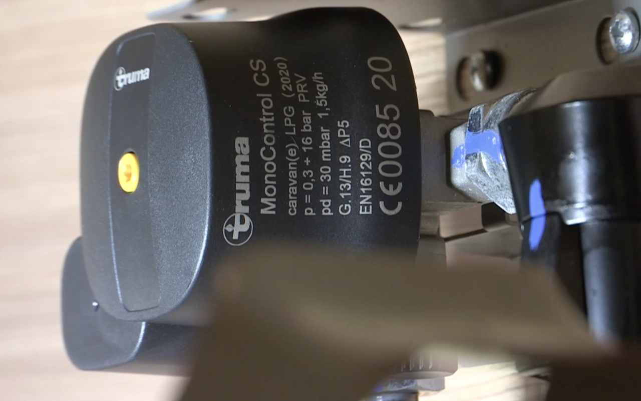 Crashsensor bij gasvoorziening in de camper 